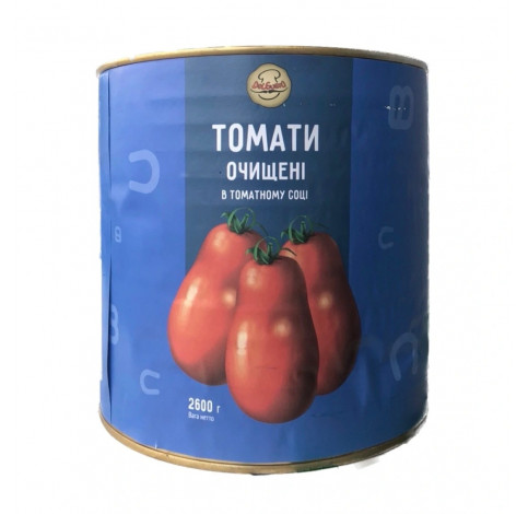 Томати очищені консервовані в томатному соці TM Del Gusto 2,6 кг